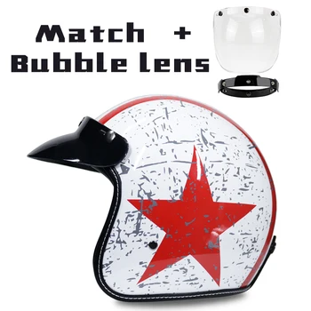 

NEW Arrival Classic Vintage 3/4 Motorcycle Helmet Chopper Bike Helmet Capacetes Motociclismo Open Face casco moto capacete kask