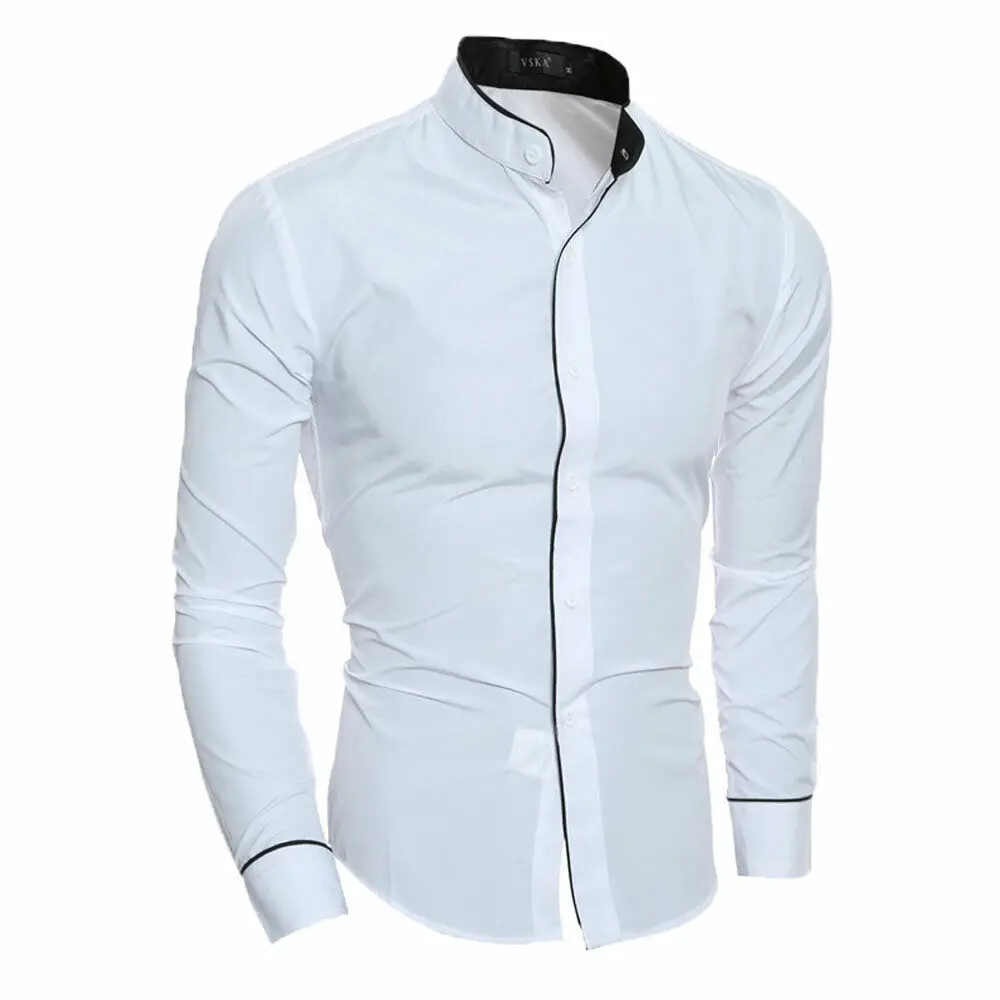 2020 Men's Luxury Casual Formal Shirt Long Sleeve Slim Fit Business Dress Shirts Tops Social Blouse Men Formal Blouse 2020 Men's Luxury Casual Formal Shirt Long Sleeve Slim Fit Business Dress Shirts Tops Social Blouse Men Formal Blouse