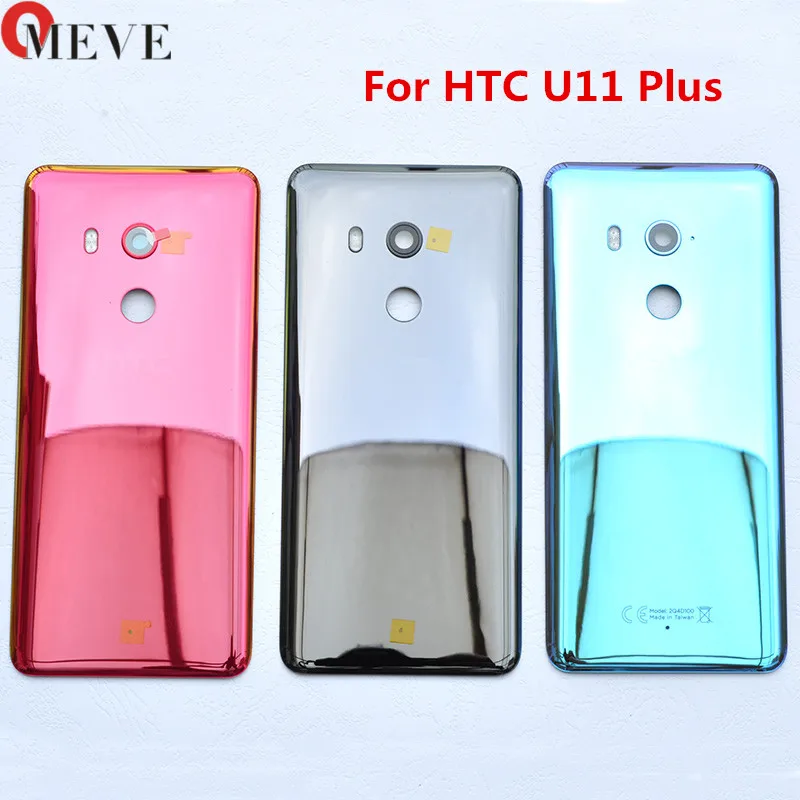 Для HTC u11 Plus задняя крышка батарейного отсека 2Q4D200 Задняя стеклянная дверь корпус чехол для HTC u11 Plus+ Замена объективов камеры