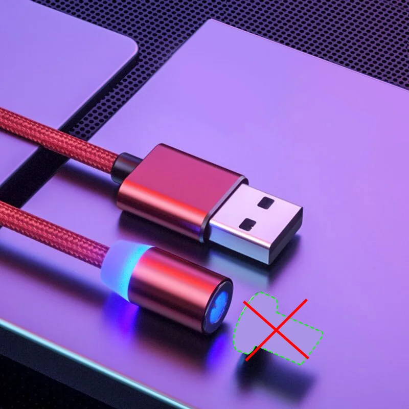 Red Cable Магнитный usb-кабель Олаф, Кабель Microusb для быстрой зарядки, кабель USB типа C, магнитный кабель для зарядки и передачи данных, кабель Micro usb для мобильных телефонов, кабель USB - Цвет: Red Cable