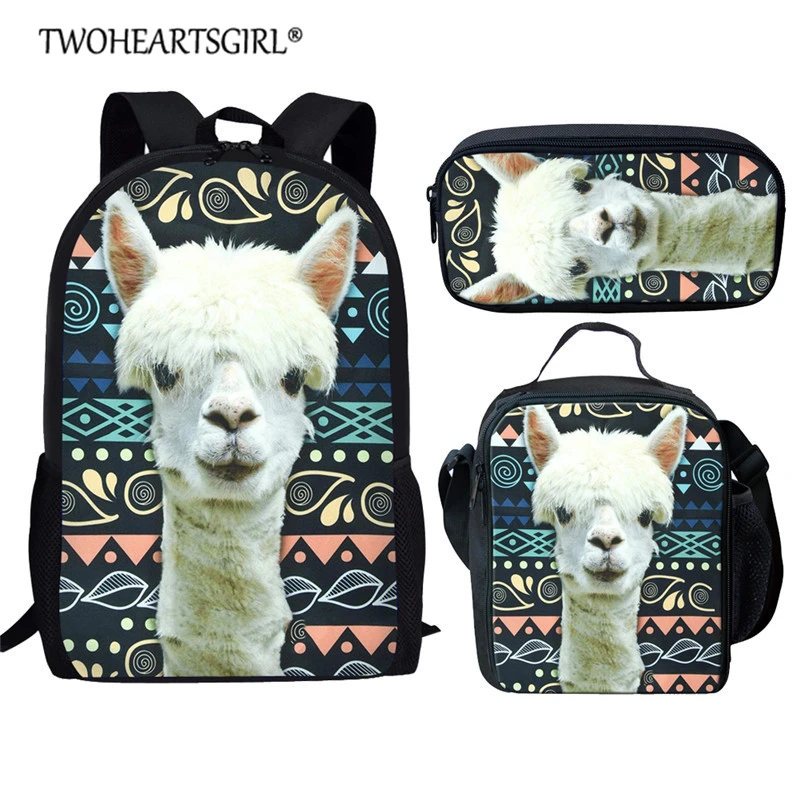 llama book bag