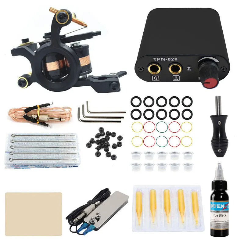 

Profession Full Set Tattoo Coil Machine Stand-Alone Tattoo Machine Set Tattoo Power Supply Tattoo Pigment Tattoo Equipment
