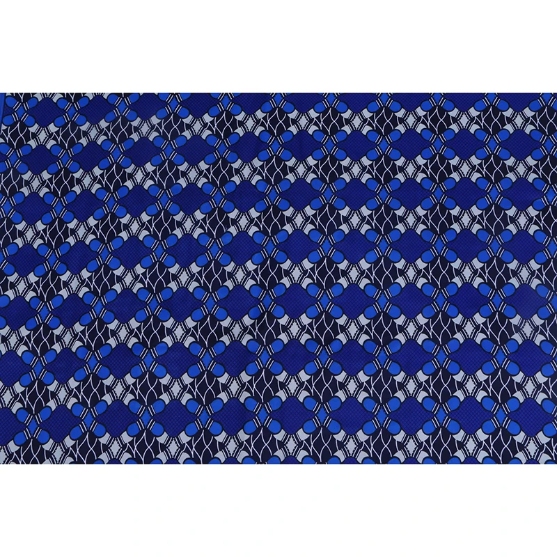 Африканский полиэстер Синий принт ткань голландский воск высокое качество 6 ярдов \ Набор