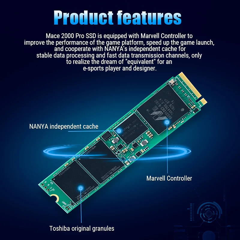 Reeinno ssd m2 512 ГБ для ноутбука Pcie Gen 3 0x4 NVMe 2280 Внутренний твердотельный жесткий диск