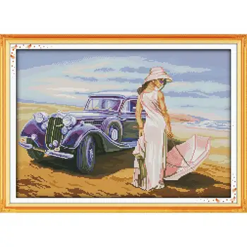 

Car Model Home Decor Handmade Cross-stitch Sets Diy Embroidery Needlework Kits Painting Counted Print on Canvas DMC 14ct Sales