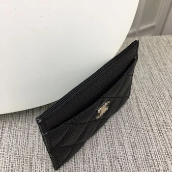 

Luxury leather Lady's Card holder wallet small high quality caviar wallet credit card bag wallet wallet wallet clip