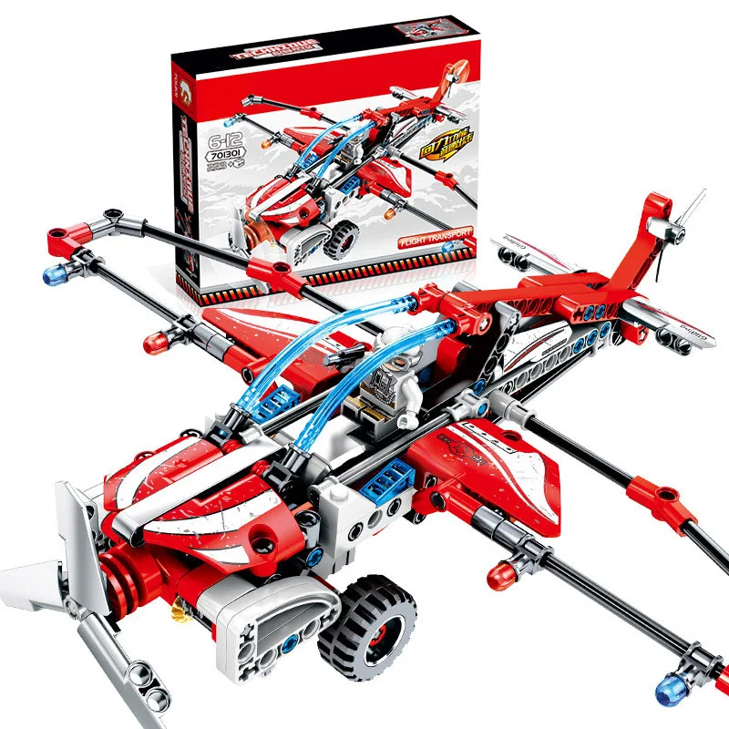 

Toys For Children Pull Back Propeller Glider Model Kit Compatible Legoing Assembled Educational Building Blocks Brick Kids O19
