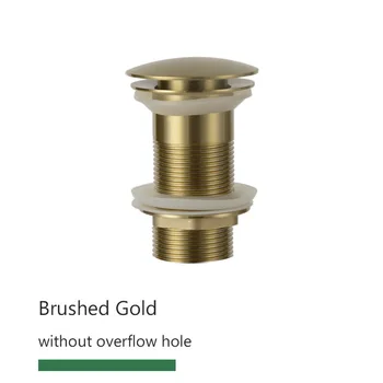 ห้องน้ําอ่างล้างหน้า Pop Up ท่อระบายน้ําเสียห้องน้ําก๊อกน้ําอุปกรณ์เสริมทองเหลือง Matt สีดํา/Chrome/Rose Gold/Brushed Gold 18