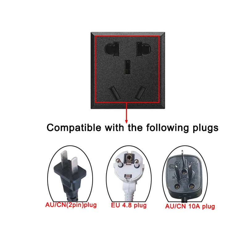 Панель из алюминиевого сплава AC 110-240V USB аудио VGA Сеть HDMI интерфейс UK/EU/US/CN электрическая розетка плата питания Китай переходник