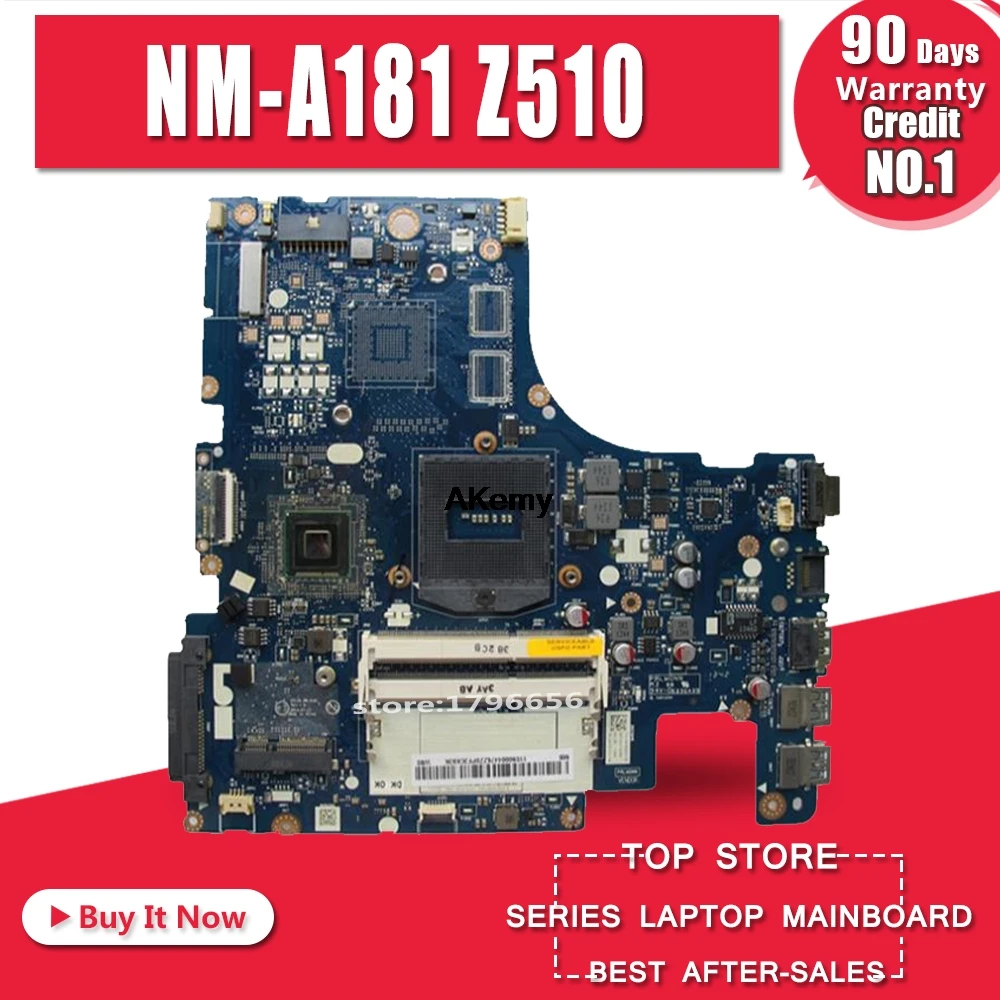 AILZA NM-A181 материнская плата для lenovo Z510 материнская плата для ноутбука PGA947(для intel I3 I5 I7 cpu) тест ОК