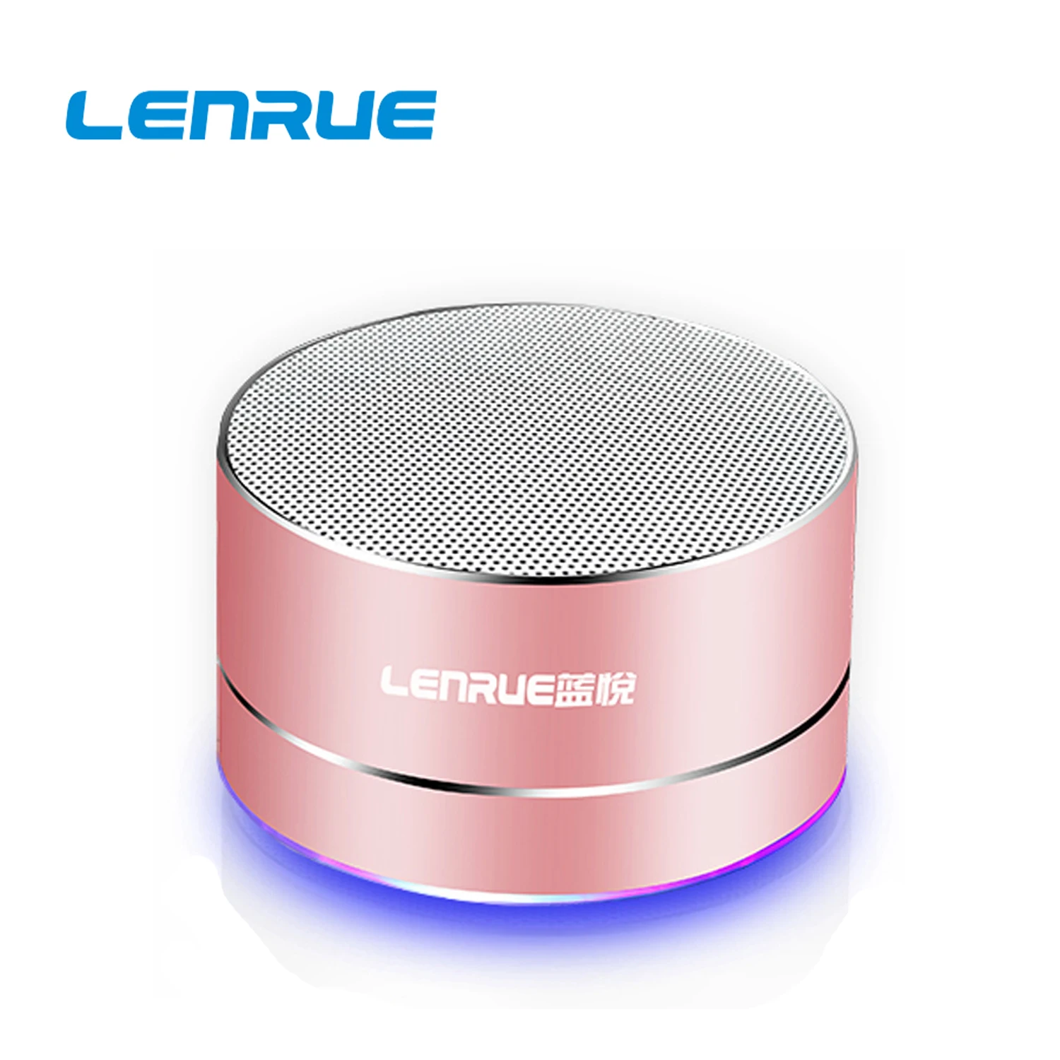 LENRUE de bloqueo y carga de teléfono móvil portátil de tarjeta Mini altavoz A2 Version1 LED inalámbrico pequeño Altavoz Bluetooth altavoz de PC