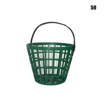 

Home Portable Green Space Saving Nylon Stackable Carrying Outdoor Storage Container Large Capacity Golf Ball Basket With Handle