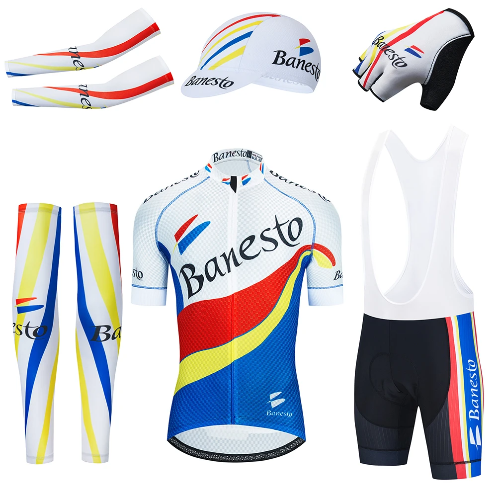 Enfadarse Aditivo Disminución Banesto Ropa de Ciclismo, pantalones cortos, traje completo, Jersey de  secado rápido, Maillot, mangas, calentador|Conjuntos de ciclismo| -  AliExpress