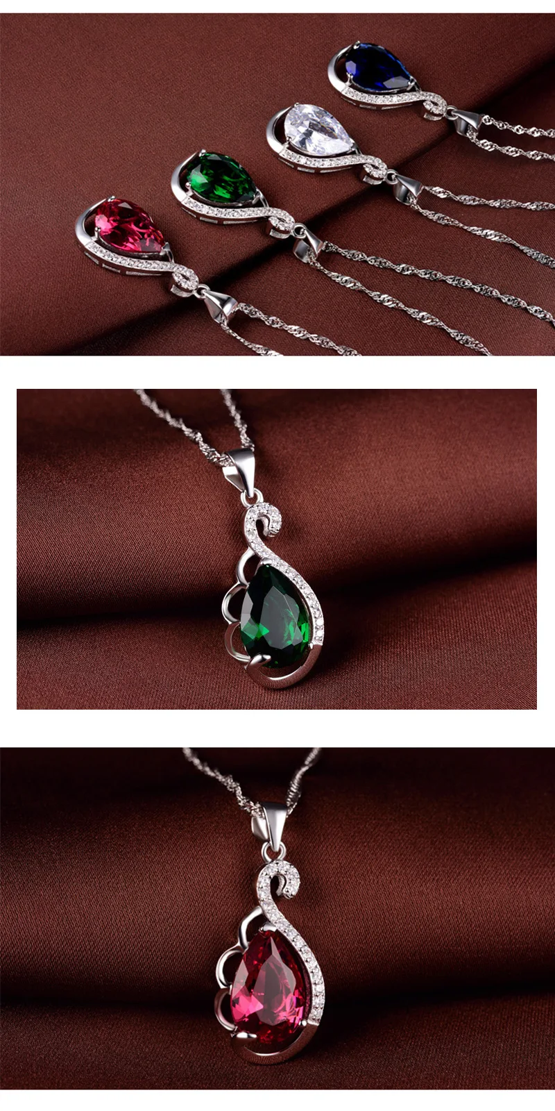 Серебряное ожерелье 925 красный кулон из натурального камня ожерелья подвески кулон цепь женское ожерелье женские ювелирные изделия подарок на свадьбу