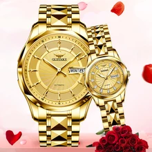 OUPINKE – montres pour Couples, montre-bracelet en or, Design Original suisse, marque de luxe, automatique, mécanique, pour hommes et femmes