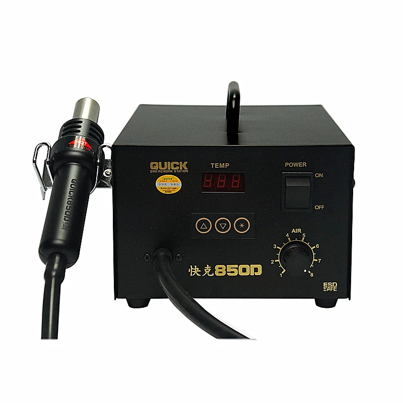 Быстрый 850D цифровой ESD горячего воздуха паяльная станция стаббы дуя горячего воздуха пистолет сварочная станция машина для распайки