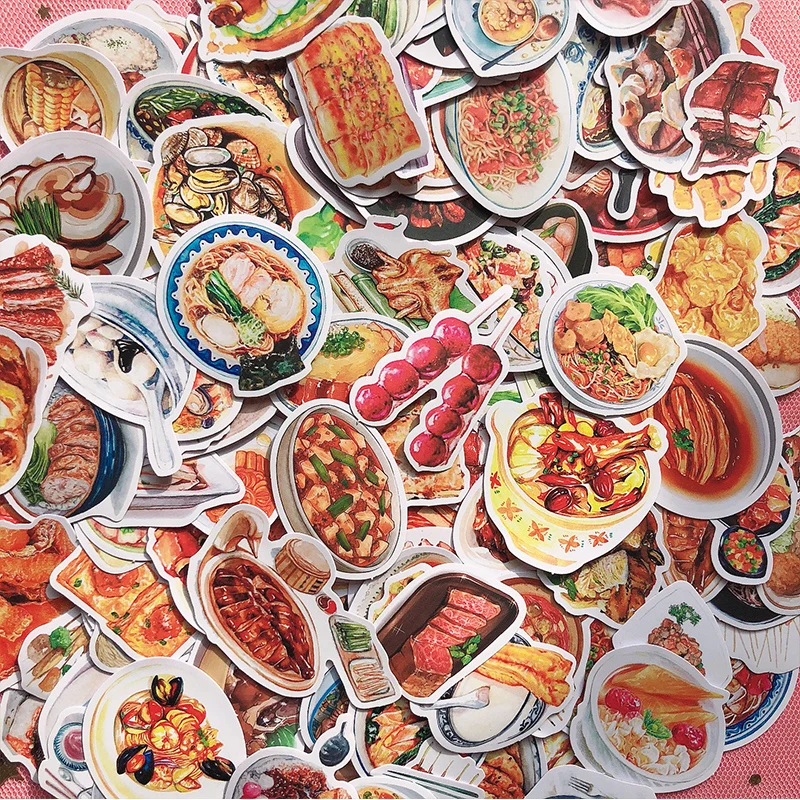 160PCS/set Food Recipe Sticker DIY Scrapbooking journal Mobile Computer Gift Sealing Diary Decoration | Дом и сад