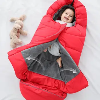 

Baby Sleeping Bag Winter Thickened Children Anti-kicking Stroller Sleeping Nest Baby Stroller Footmuff Windproof Foot Cover