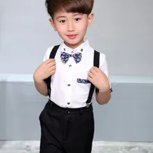 New Style Children Crawler Suspender Pants Performance Speech Wedding ban tong BOY'S Shirt