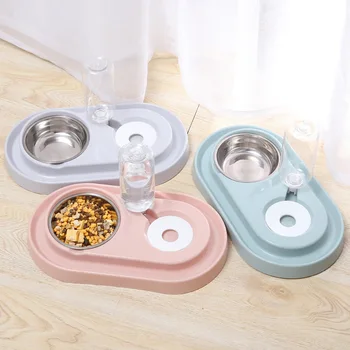 

Pet Cat Dog Integrated Water Feeder Feeder Bowl Automatic Refill Water Not Wet Mouth Hair Leak Proof and Moisture Proof Pet Bowl