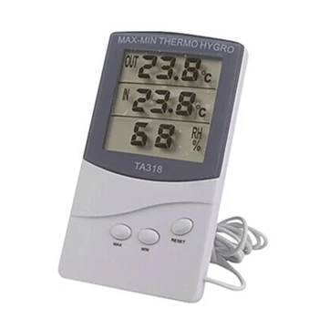 

LCD Thermometer Digital Battery Powered Home Garden Desk Display Monitoring Hygrometer Temperature Humidity Meter