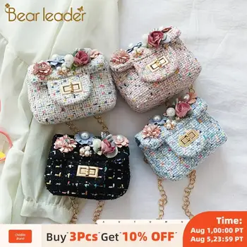 

Bear Leader Spring Casual Mini Woolen Small Girl's Cross Body Bag Cute Brand Designer Children Shoulder Bag Kid's Accessories