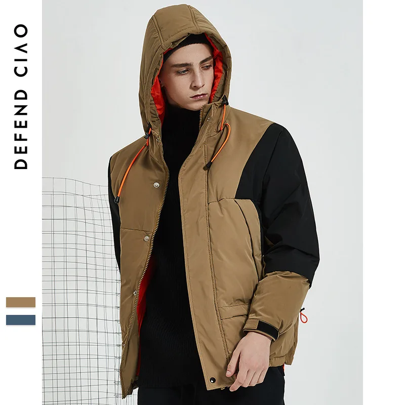 Korean style mens down jacket heated winter coat outdoor Brand Fashion hiking skiing warm sports jacket male top quality