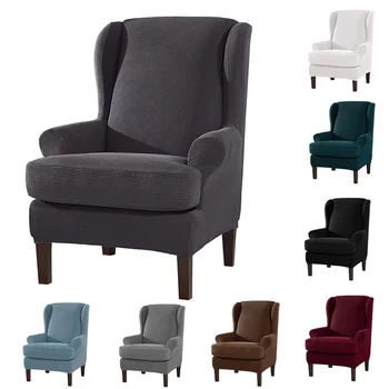 

1 Pcs Modern Single Seat Elastic Sofa Covers Armchair Wingback Wing Sofa Back Chair Cover Furniture Protector Home Decor
