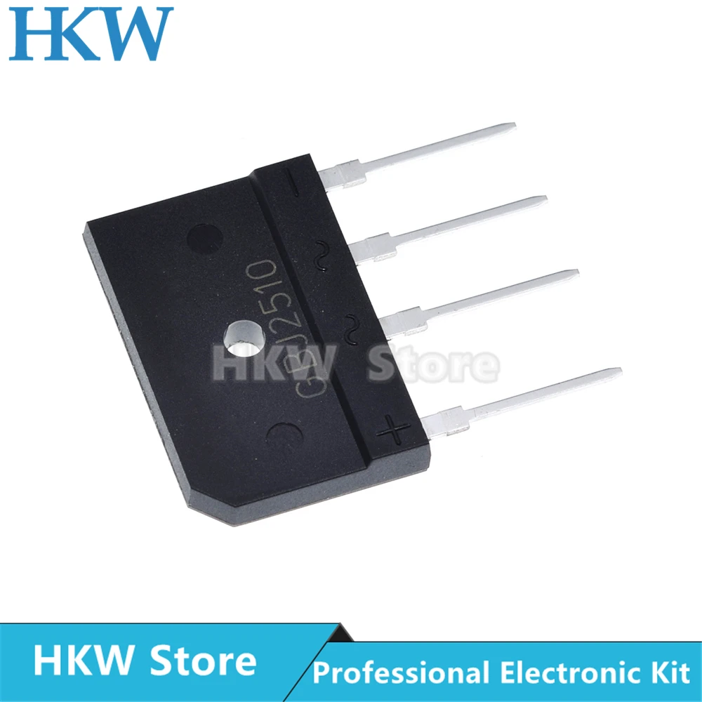 5pcs 25A 1000V Diode Bridge Rectifier GBJ2510 ZIP