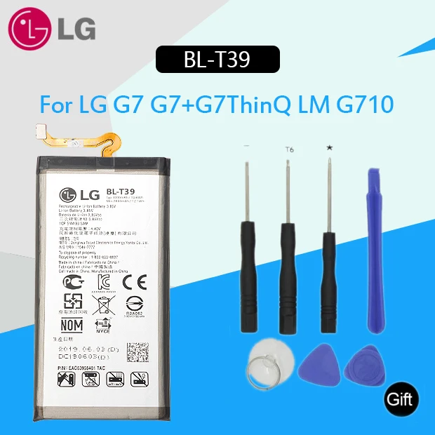 LG Genuine Replacement lg phone Battery BL-T39 For LG G7 G7+ G7ThinQ LM G710 3300mAh 100% Original Phone Batteries + Free Tools LG Genuine Replacement lg phone Battery BL-T39 For LG G7 G7+ G7ThinQ LM G710 3300mAh 100% Original Phone Batteries + Free Tools