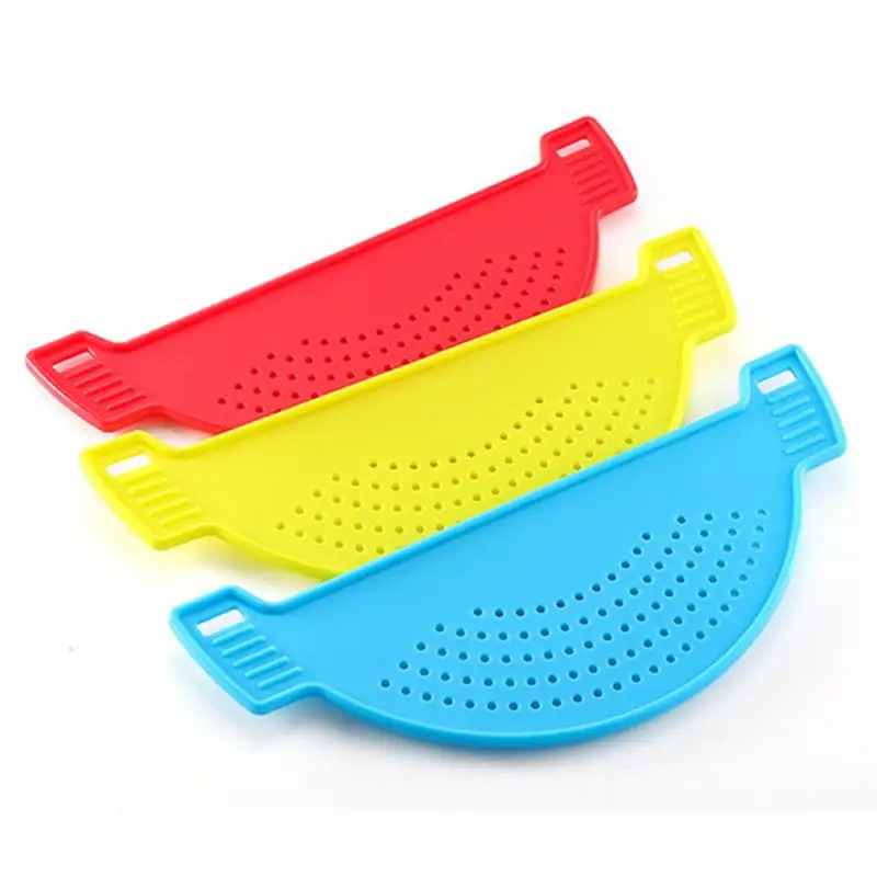 Rice Washing Drain Board Pot Funnel Strainers Water Filters Handle Type Fruit Vegetable Wash Colander Kitchen Tools