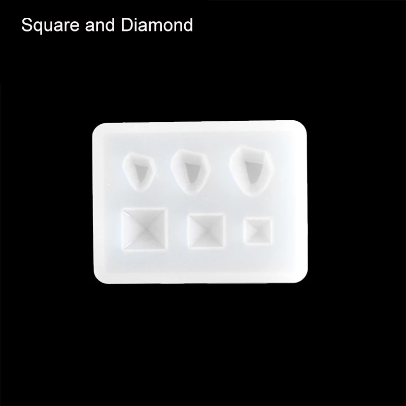 Square and Diamond 1 шт. Подвеска для изготовления DIY прозрачная УФ-смола жидкий силикон комбинированные формы для DIY изготовления аксессуаров - Цвет: Square and Diamond