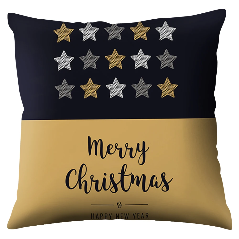 Рождественское украшение, наволочка для подушки, мультяшный Санта Клаус, полиэстеровый чехол для подушки, чехол для подушки с рождественским декором, чехол для подушки s - Цвет: 24