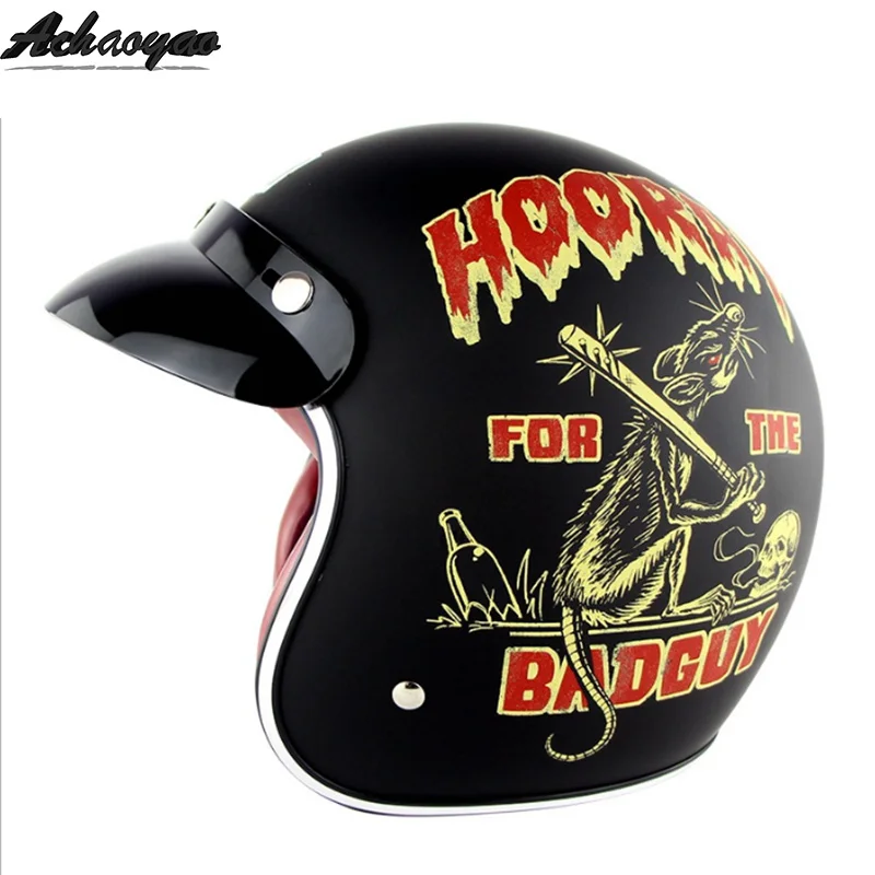 Мото rcycle шлем Harlay ретро-шлем Чоппер винтажный Kask moto с открытым лицом moto cross Casque moto r велосипед Скутер Casco caschi funda