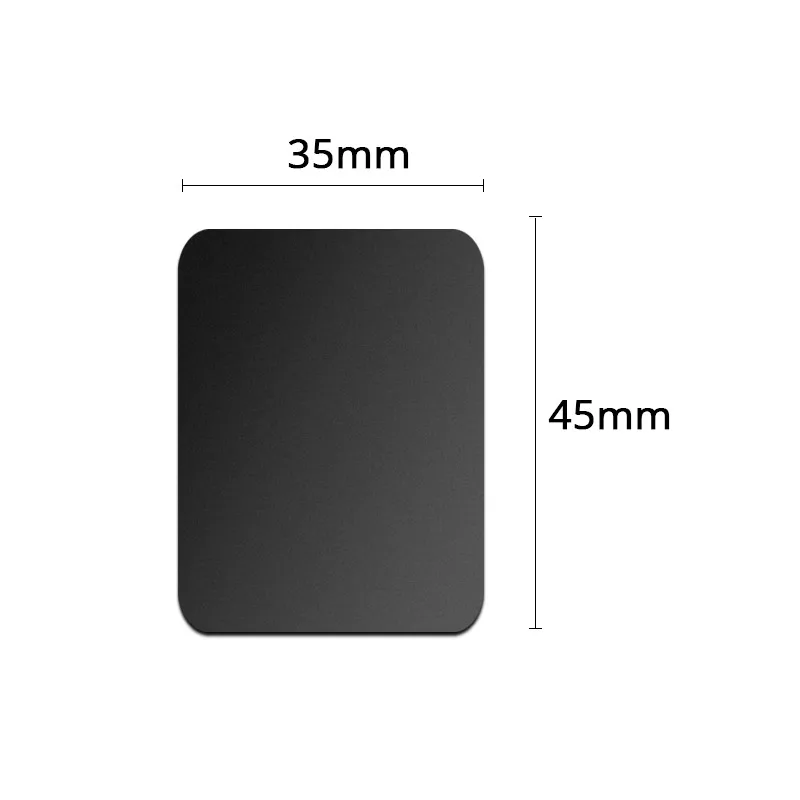 Универсальная металлическая наклейка для магнитной автомобильной телефонная розетка, сменная металлическая пластина, железный лист, магнит-держатель телефона, подставка - Цвет: 1pc s black 3x4