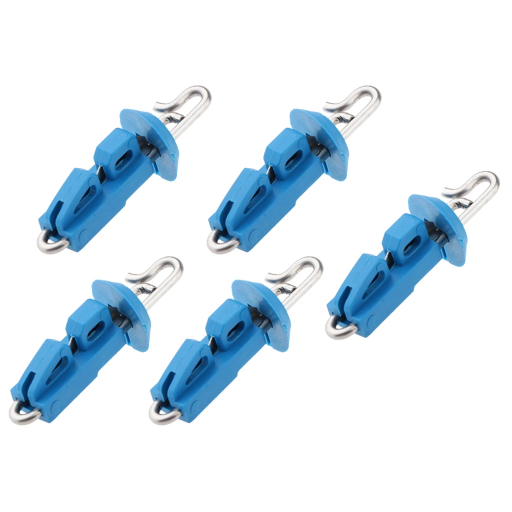 5pcs Splash Down Solo Sea Fishing Bait Clip Locking Lock Blue