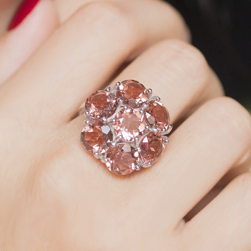 Bolai, 11ct, Zultanit, кольцо, 925 пробы, серебро, изменение цвета, нано, диаспора, розовый, зеленый, драгоценный камень, хорошее ювелирное изделие для женщин, вечерние, 11,11