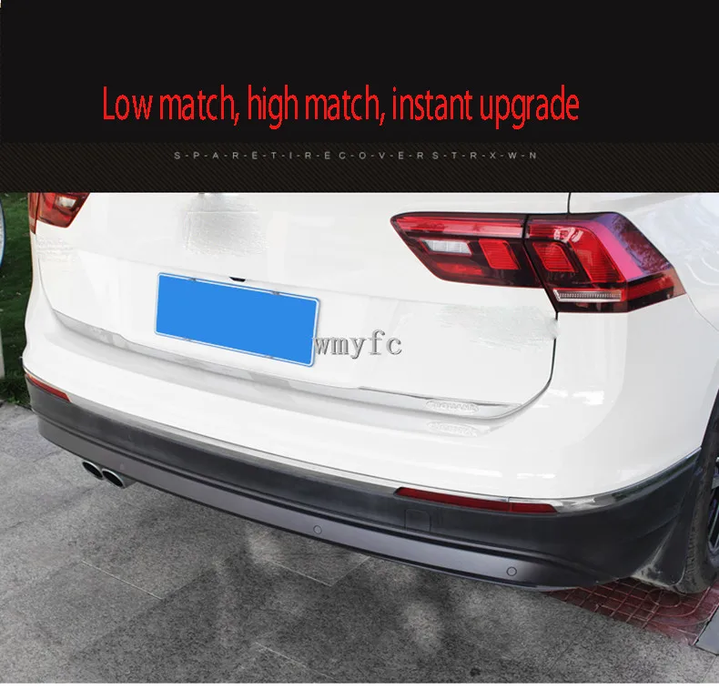 Для VW Tiguan L mk2 универсальная посылка edge автомобильный Стайлинг задний бампер накладка наклейка