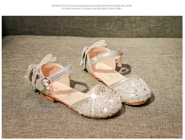 Детская обувь принцессы для девочек; сандалии; Танцевальная обувь на плоской подошве; блестящие стразы; Enfants Fille; женские модельные туфли для вечеринок