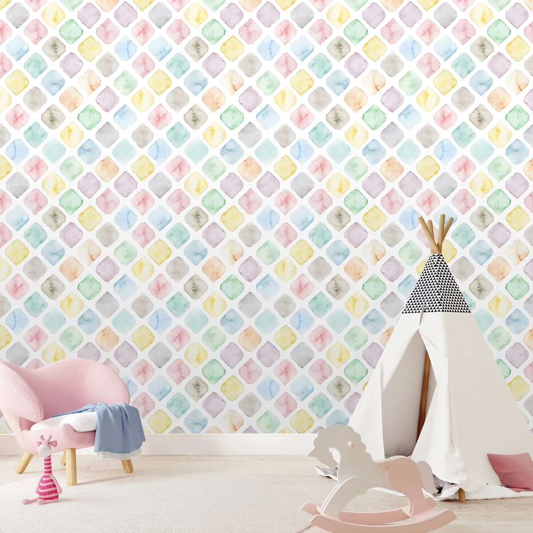 parede removivel azul verde amarelo roxo decoricao 02