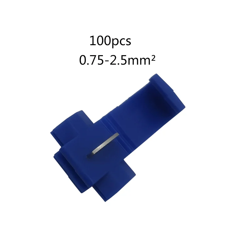 Быстро не ломается клемма провода соединитель сплиттер зажим мягкий провод зажим 100 шт. 0,5-1 мм² 0,75-2,5 мм м² 4-6 мм м² - Цвет: B 100PCS