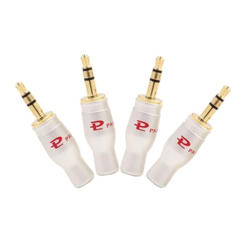 

Classic White Pailic Pailiccs Plug, Audio Cable Connector ,3.5mm male adapter