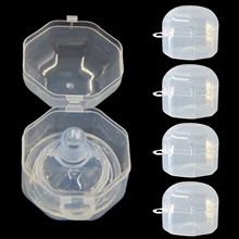 4 шт. портативная прозрачная коробка для соска, подарочная упаковка для ювелирных изделий, контейнер для сосок, держатель для соски, чехол 4,8x5,4 см