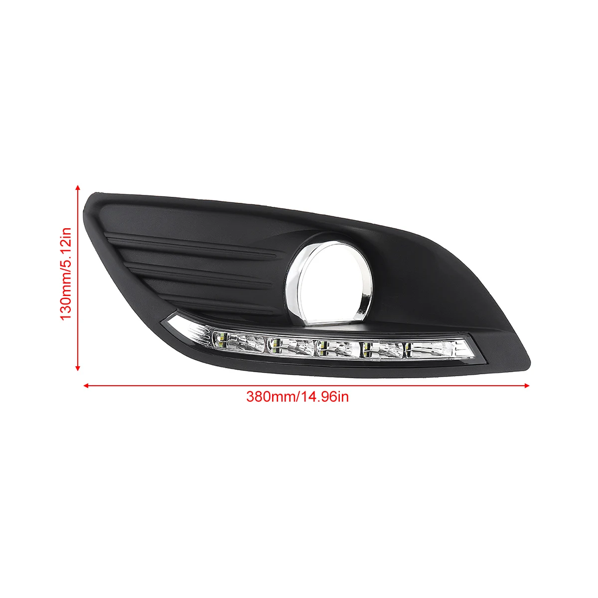 White Light High Brightness Waterproof Two Three Compartments Special Daylight Sunlight for 09-14 Daytime Running Lights