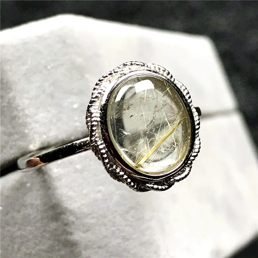 Gold Rutilated Quartz Ring (155)