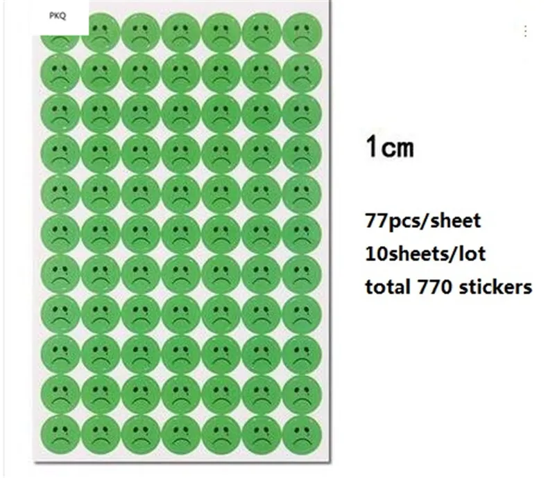 10 Sheets-Green-1cm Стикеры для плача, наклейки для плача, детские цветные плачущие наклейки для лица, Студенческая сцена, популярные наклейки для лица - Цвет: 10 Sheets-Green-1cm