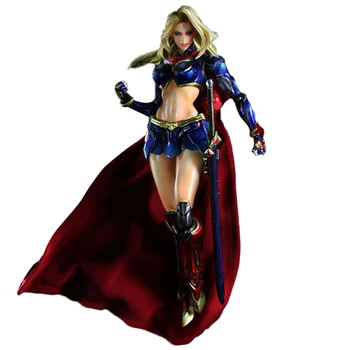 

Play Arts Marvel Legends Avengers Supergirl Action Figure Battle Ver 28cm Movie Model Collection Toys For Kids Gift Doll Figma