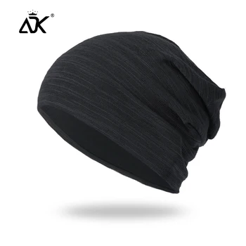 

Unisex Beanie Winter Hats Stripe Bonnet Slouchy Baggy Cap Thicker Stretchy Gorros Knitted Hip Hop Outdoor Hats