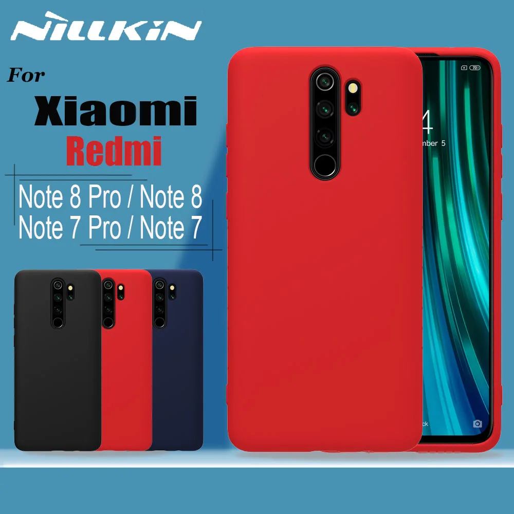 

for Xiaomi Redmi Note 8 7s 7 Pro Case Nillkin Flex Soft Rubber Wrapped TPU Silicone Full Cover Bag Cases on Redmi Note8 Note7