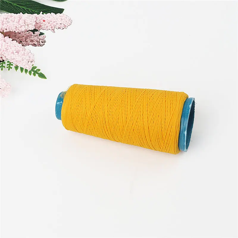 dark yellow Катушка многоцветная эластичная швейная нить 500 м/рулон DIY ручной работы шнур для ручной поставки машин - Цвет: dark yellow